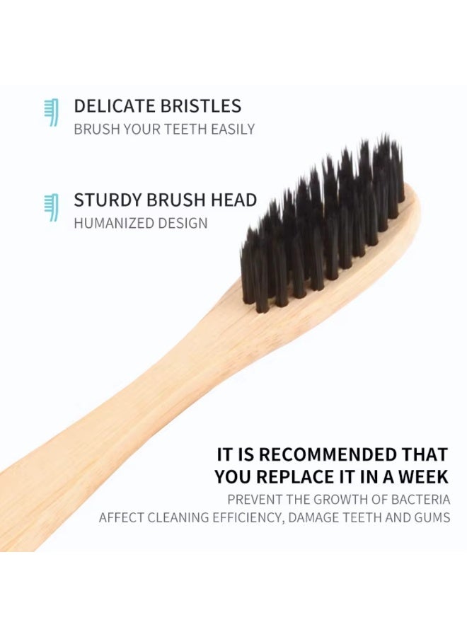 NIKITA.VIVI مجموعة فرشاة أسنان من الخيزران 5 قطع - Image 5